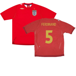 England 2006-08 Away Shirt (S) (Excellent) (FERDINAND 5)_0