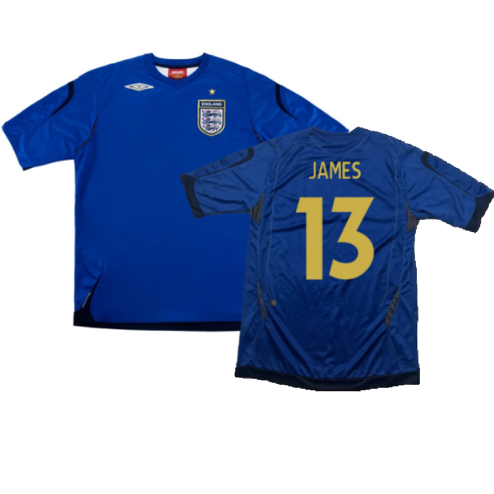England 2006-08 Goalkeeper Shirt (XL) (Very Good) (James 13