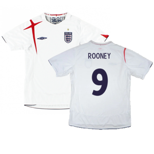 England 2006-08 Home Shirt (XL) (Excellent) (ROONEY 9)_0