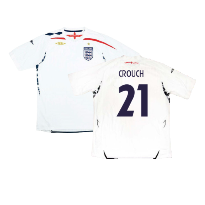 England 2007-09 Home Shirt (Good) (CROUCH 21)