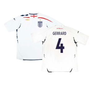 England 2007-09 Home Shirt (Excellent) (GERRARD 4)_0