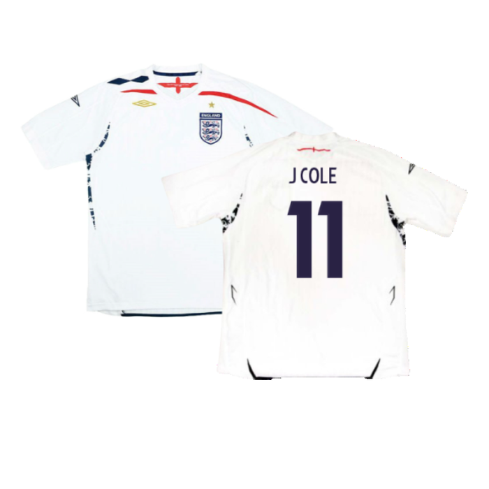 England 2007-09 Home Shirt (L) (Very Good) (J COLE 11)