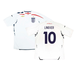 England 2007-09 Home Shirt (Excellent) (LINEKER 10)_0