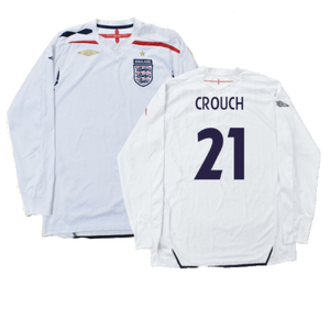 England 2007-09 Long Sleeve Home Shirt (XXL) (Very Good) (CROUCH 21)_0