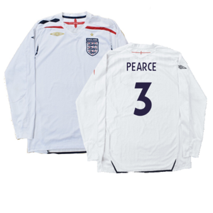 England 2007-09 Long Sleeve Home Shirt (XXL) (Very Good) (PEARCE 3)_0