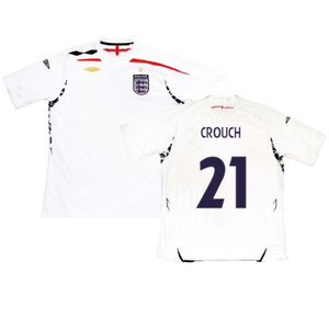 England 2007-2009 Home Shirt (XL) (CROUCH 21) (Fair)_0