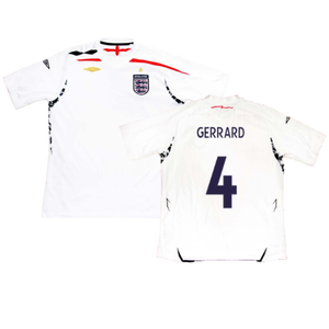 England 2007-2009 Home Shirt (XL) (GERRARD 4) (Fair)_0