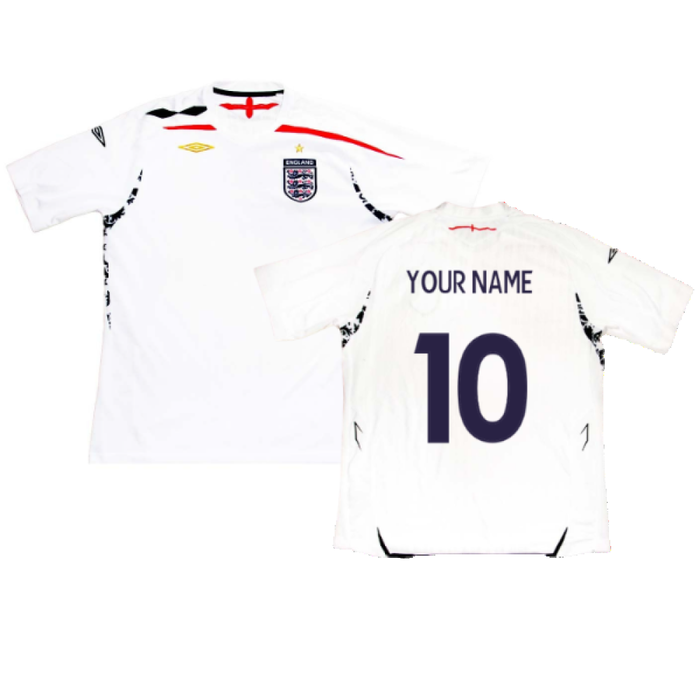 England 2007-2009 Home Shirt (XL) (Your Name 10) (Good)