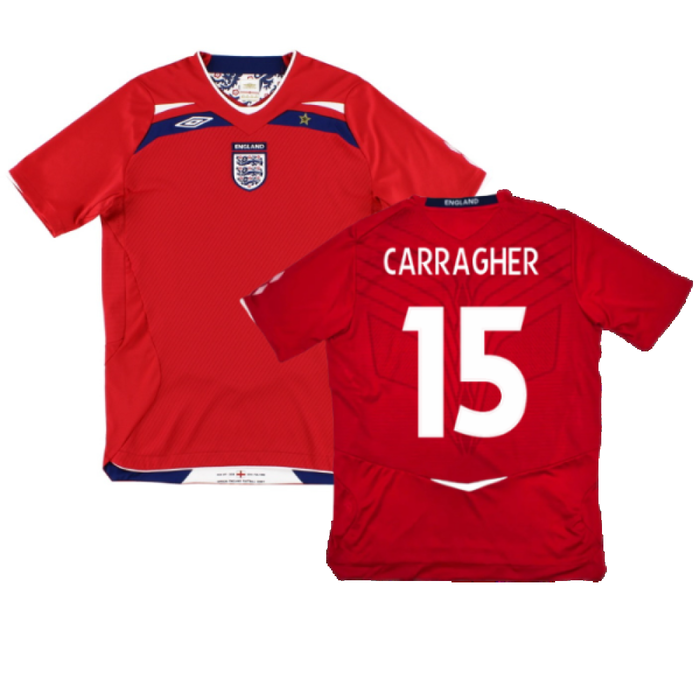 England 2008-10 Away Shirt (M) (Very Good) (CARRAGHER 15)