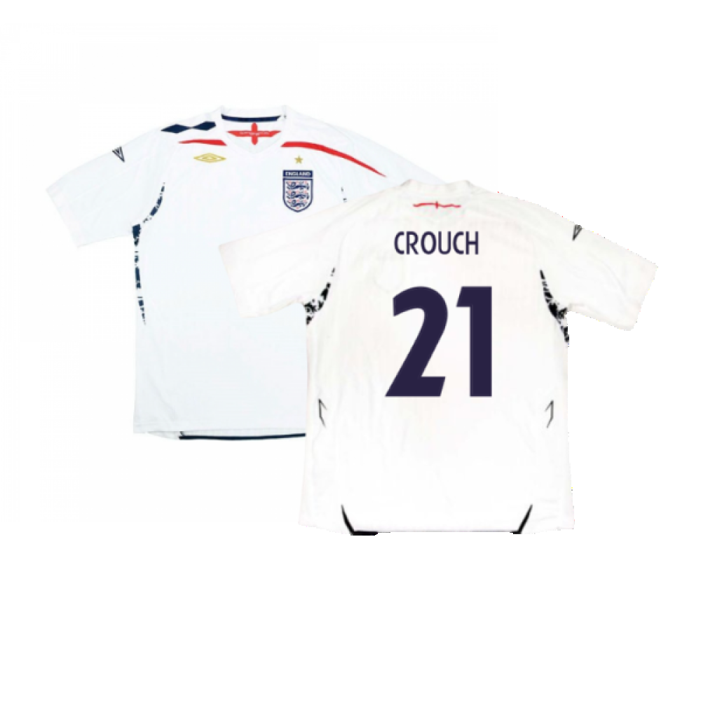 England 2007-2009 Home Shirt (L) (Excellent) (CROUCH 21)_0