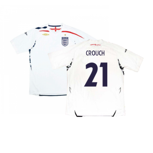 England 2007-2009 Home Shirt (L) (Excellent) (CROUCH 21)_0