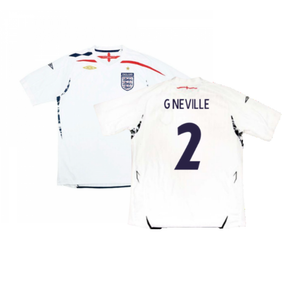 England 2007-2009 Home Shirt (L) (Excellent) (G NEVILLE 2)_0