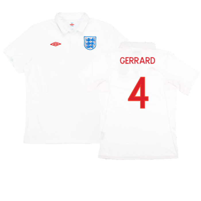 England 2009-10 Home (S) (Excellent) (GERRARD 4)