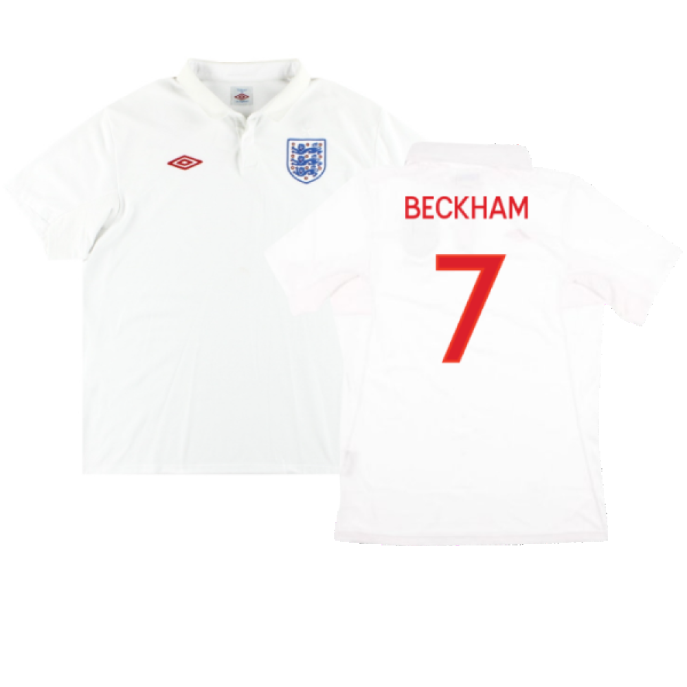 England 2009-10 Home Shirt (XL) (Fair) (BECKHAM 7)_0