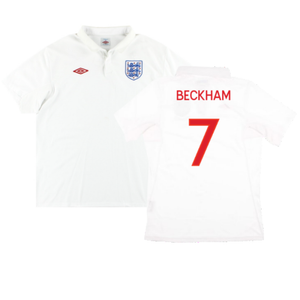 England 2009-10 Home Shirt (M) (Very Good) (BECKHAM 7)_0