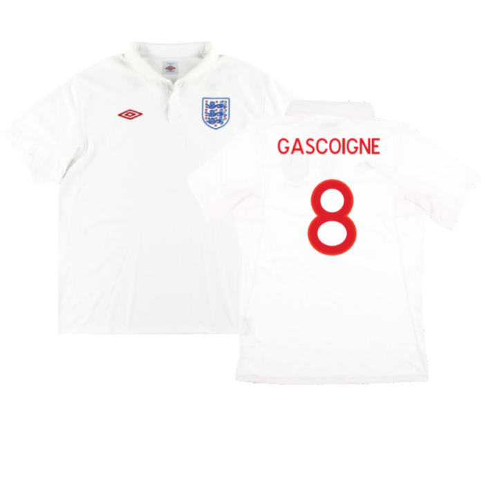 England 2009-10 Home Shirt (XL) (Excellent) (Gascoigne 8)