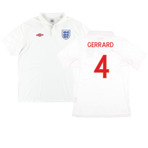 England 2009-10 Home Shirt (M) (Very Good) (GERRARD 4)_0