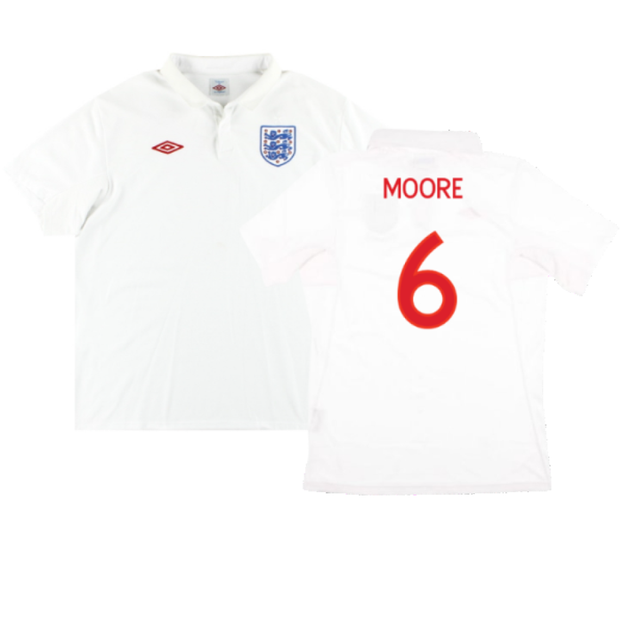 England 2009-10 Home Shirt (L) (Good) (Moore 6)