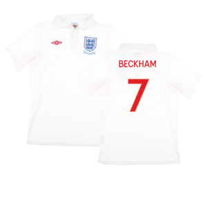 England 2009-10 Home Shirt (With South Africa Badge Detail) (L) (Very Good) (BECKHAM 7)_0