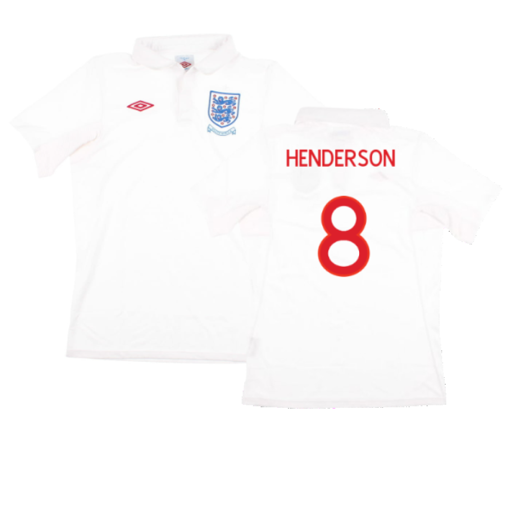 England 2009-10 Home Shirt (With South Africa Badge Detail) (XL) (Mint) (HENDERSON 8)_0