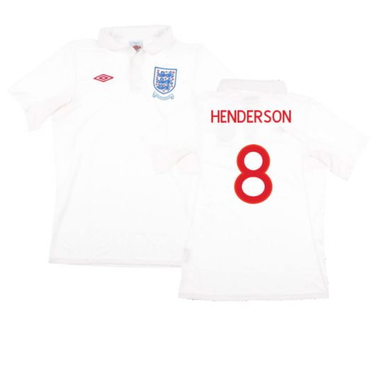 England 2009-10 Home Shirt (With South Africa Badge Detail) (XL) (Mint) (HENDERSON 8)_0