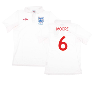 England 2009-10 Home Shirt (With South Africa Badge Detail) (L) (Very Good) (Moore 6)_0