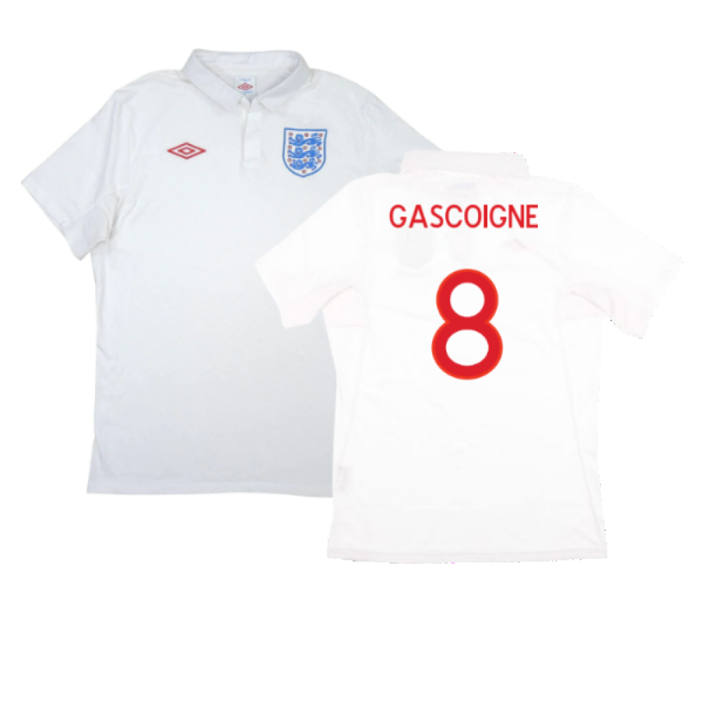 England 2010-12 Home Shirt (XXL) (Excellent) (Gascoigne 8)_0