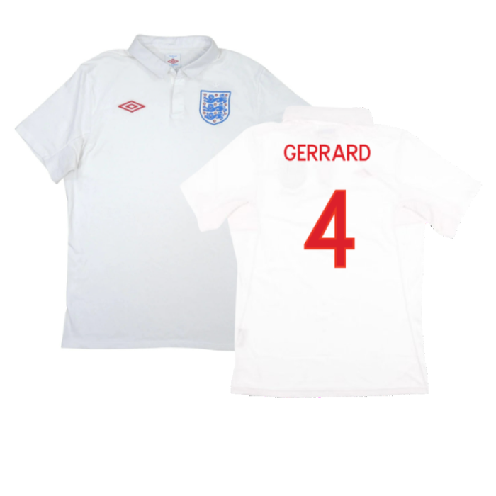 England 2010-12 Home Shirt (XL) (Excellent) (GERRARD 4)