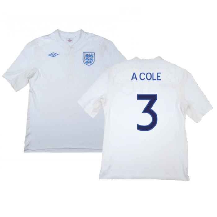 England 2011-12 Home Shirt (XL) (Fair) (A COLE 3)