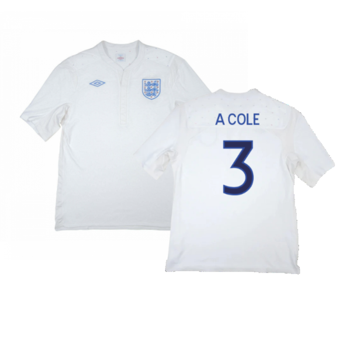 England 2009-10 Home Shirt (XXL) (Good) (A Cole 3)