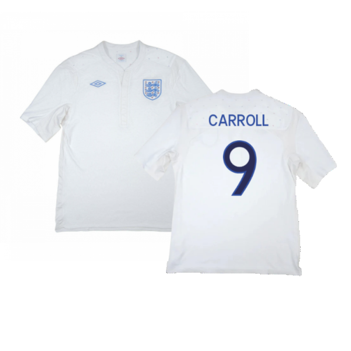 England 2009-10 Home Shirt (XXL) (Fair) (Carroll 9)