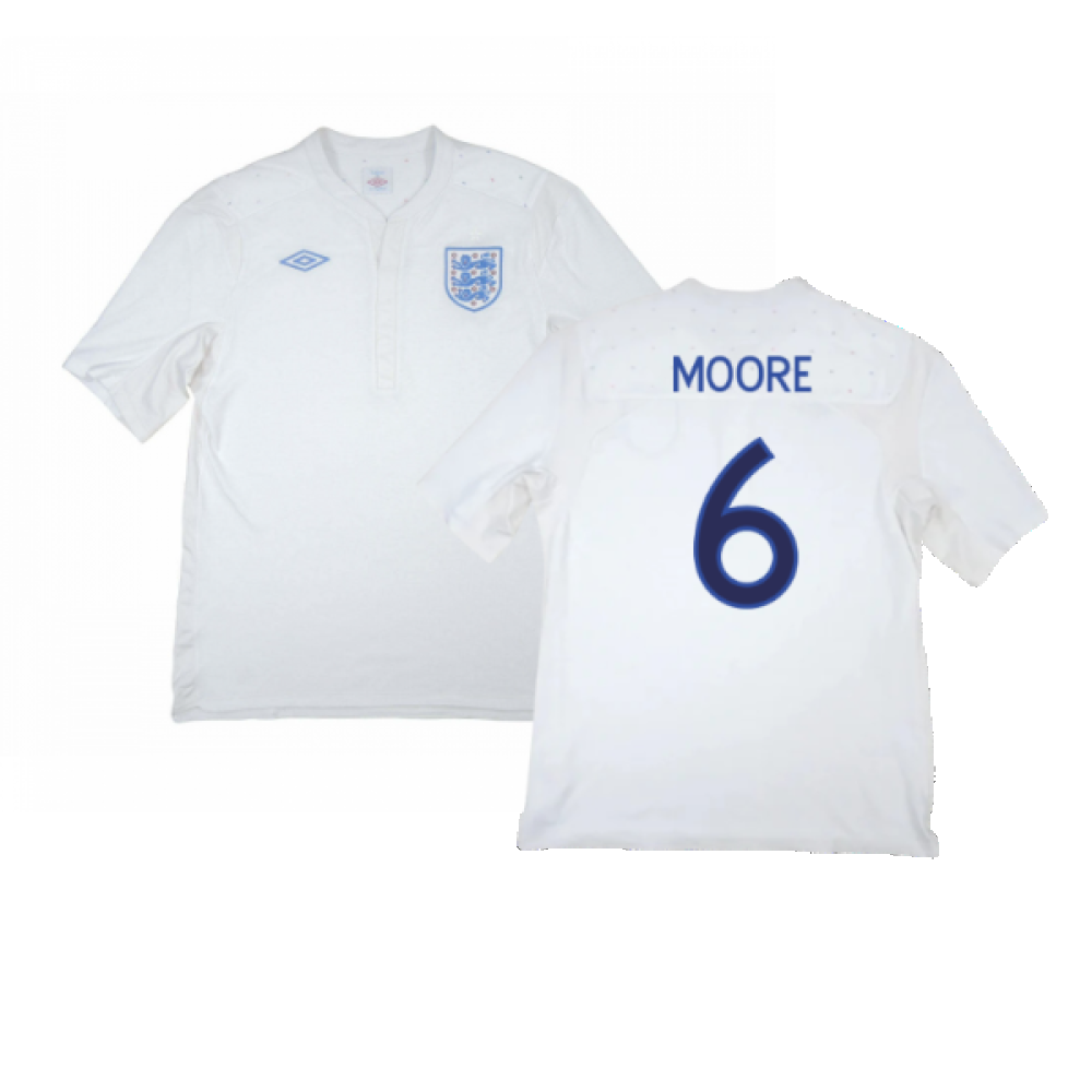 England 2009-10 Home Shirt (Good) (Moore 6)_0