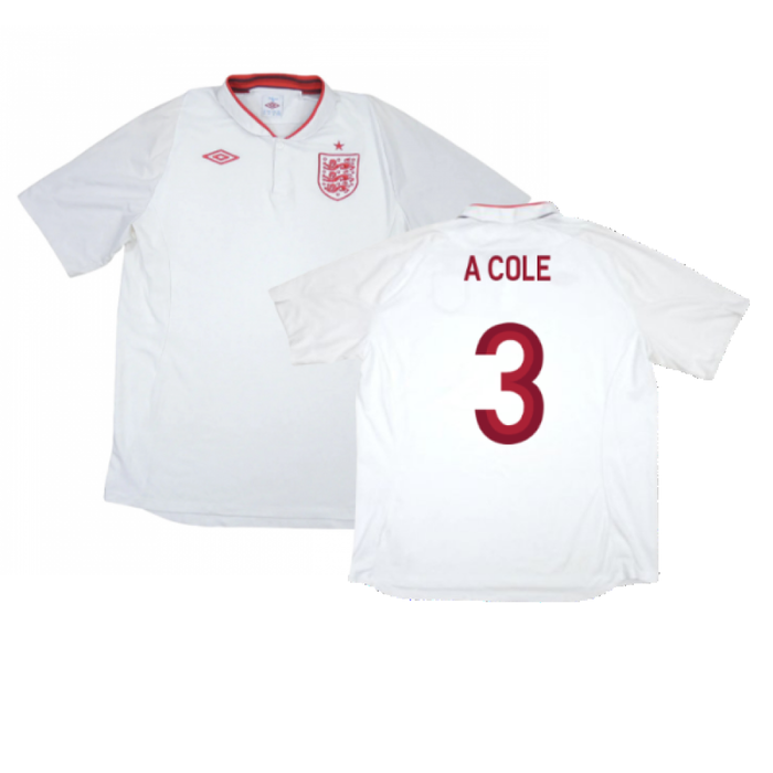 England 2012-13 Home Shirt (XL) (Mint) (A Cole 3)