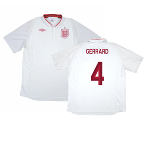 England 2012-13 Home Shirt (XL) (Mint) (Gerrard 4)_0