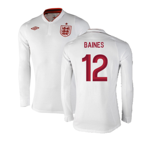 England 2012-13 Long Sleeve Home Shirt (L) (Fair) (Baines 12)_0