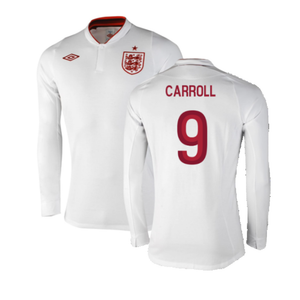 England 2012-13 Long Sleeve Home Shirt (L) (Fair) (Carroll 9)_0