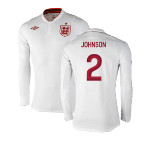 England 2012-13 Long Sleeve Home Shirt (L) (Fair) (Johnson 2)_0