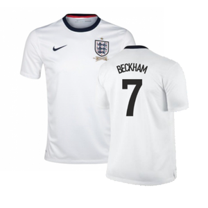 England 2013-14 Home Shirt (XS) (Good) (BECKHAM 7)_0