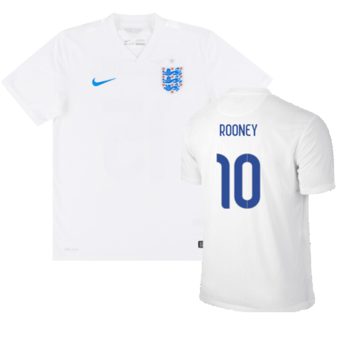 England 2014-15 Home Shirt (S) (Very Good) (ROONEY 10)