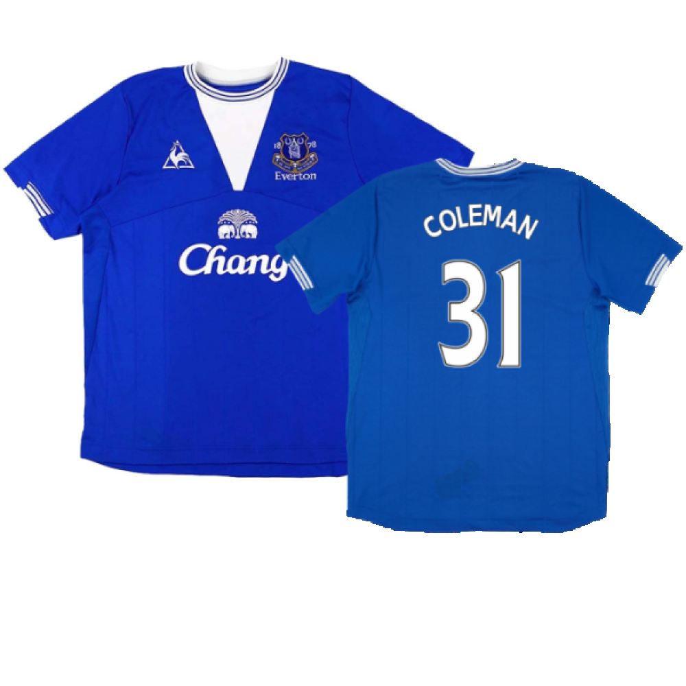 Everton 2009-10 Home Shirt (XL) (Good) (Coleman 31)_0