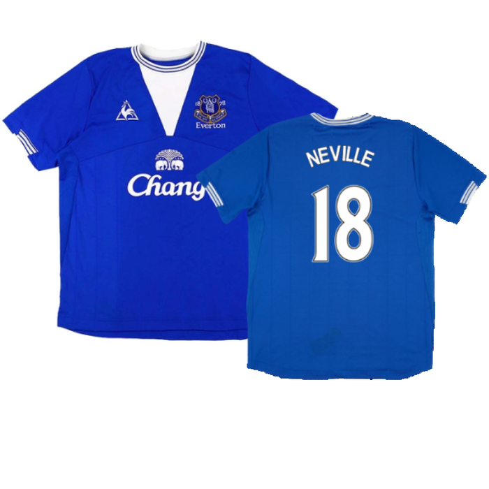 Everton 2009-10 Home Shirt (M) (Excellent) (Neville 18)