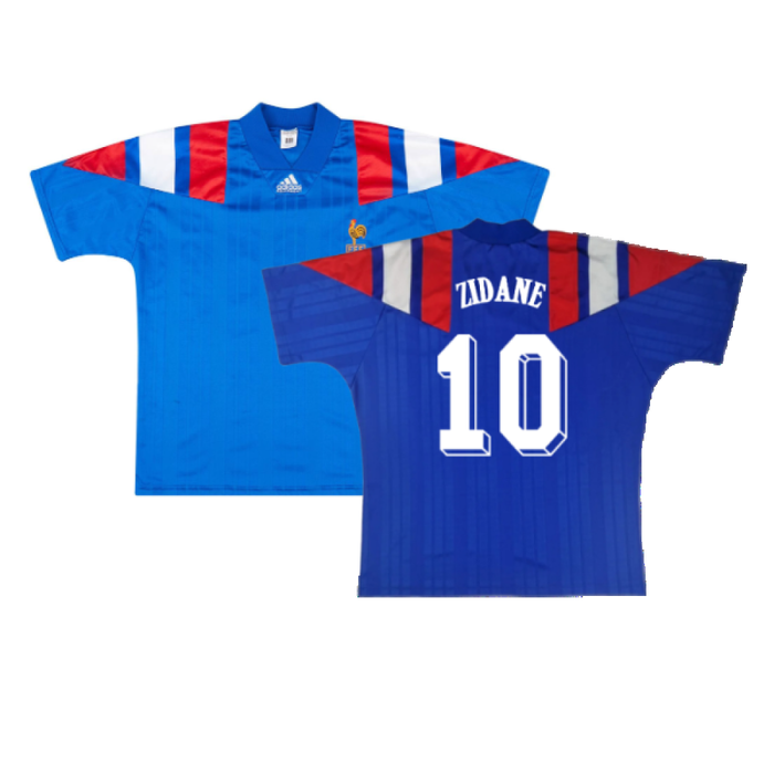 France 1992-94 Home Shirt (L) (Excellent) (ZIDANE 10)