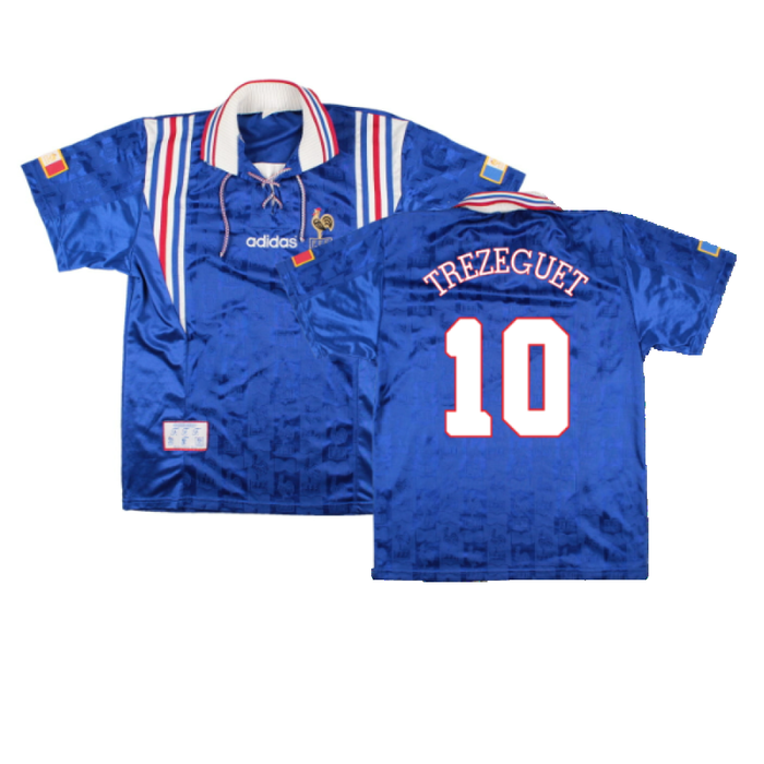 France 1996-98 Home Shirt (M) (Excellent) (TREZEGUET 10)