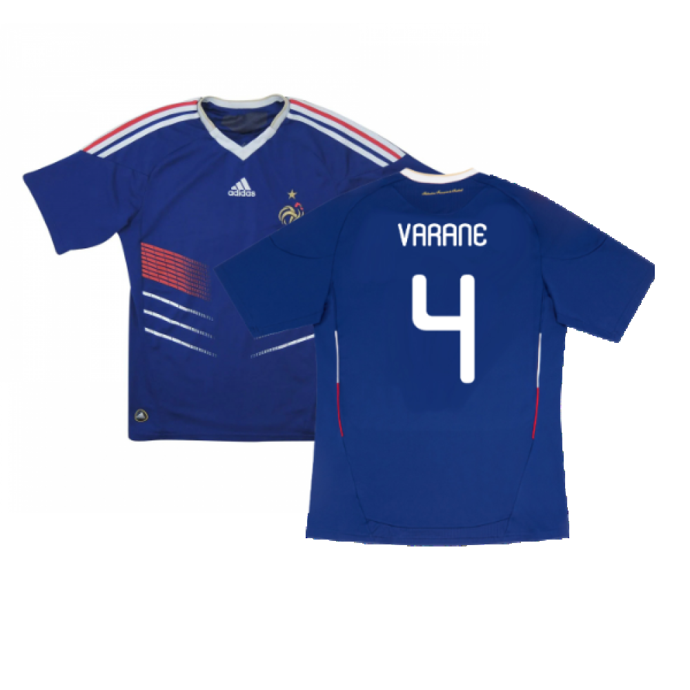 France 2010-11 Home Shirt (L) (Good) (VARANE 4) – Classic Football Kit