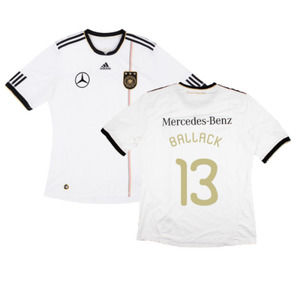 Germany 2010-11 Home Shirt with Mercedes Sponsor (XL) (BALLACK 13) (Good)_0