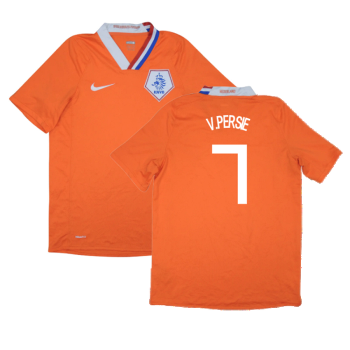 Holland 2008-10 Home Shirt (L) (Mint) (V.Persie 7)