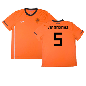 Holland 2010-11 Home Shirt (S) (Excellent) (V.Bronckhorst 5)_0