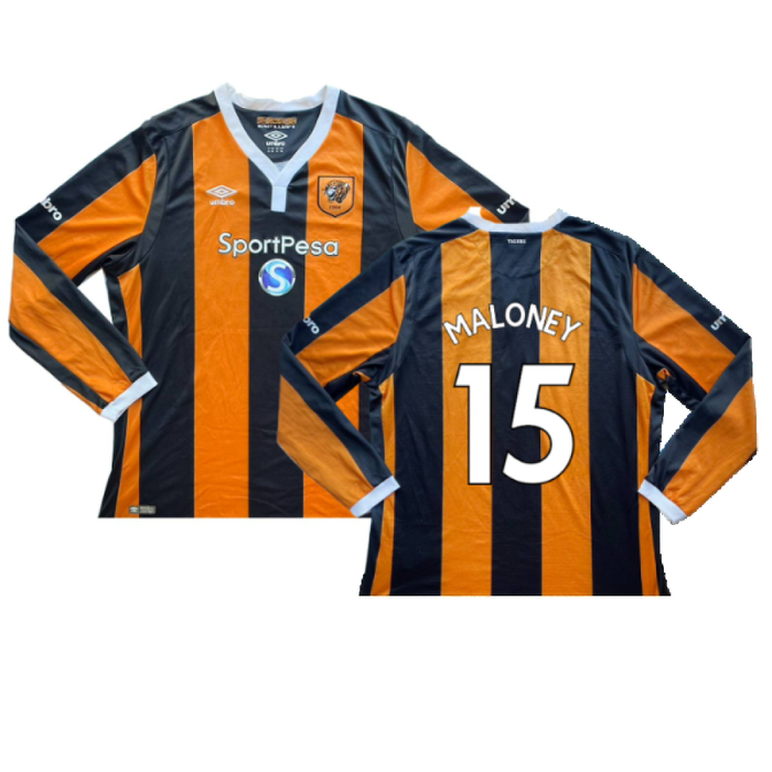 Hull City 2016-17 Long Sleeve Home Shirt (XXL) (Maloney 15) (Excellent)