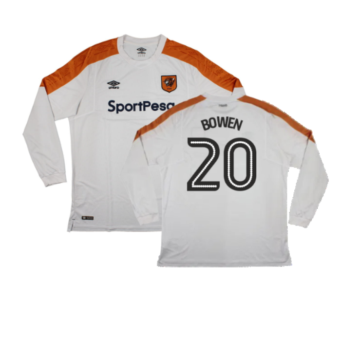 Hull City 2017-18 Long Sleeve Away Shirt (XXL) (Excellent) (Bowen 20)