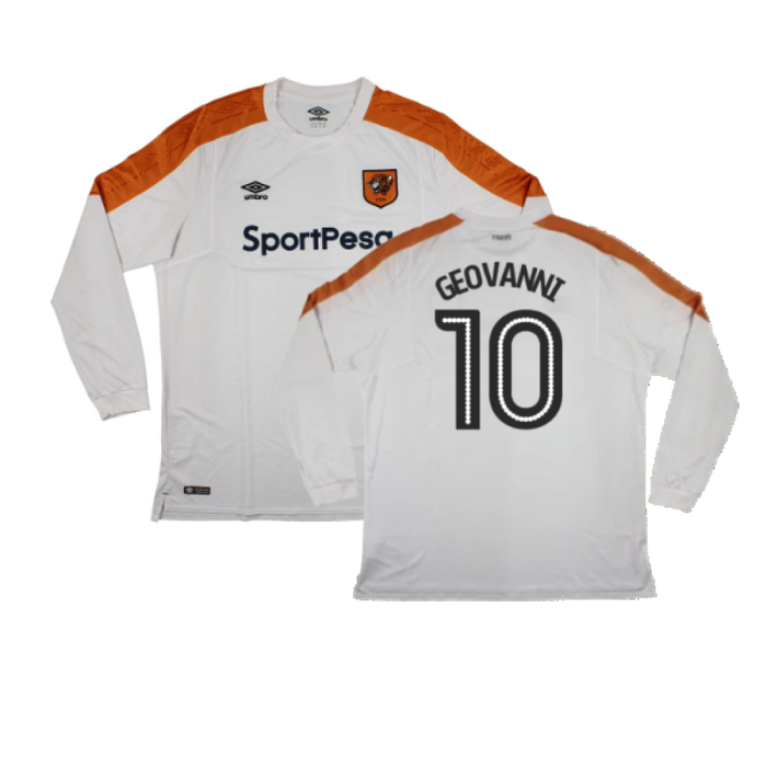 Hull City 2017-18 Long Sleeve Away Shirt (XXL) (Excellent) (Geovanni 10)